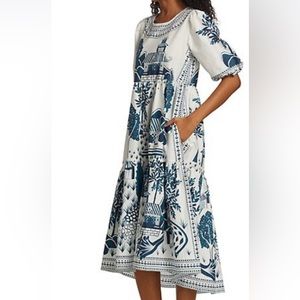 Anthropologie NWT Farm Rio Ancient Garden Midi Dress Size Small